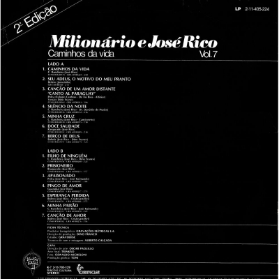 Berço De Deus (Balada) - Milionário e José Rico, Apostila de Viola Caipira
